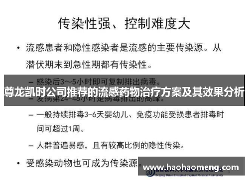 尊龙凯时公司推荐的流感药物治疗方案及其效果分析